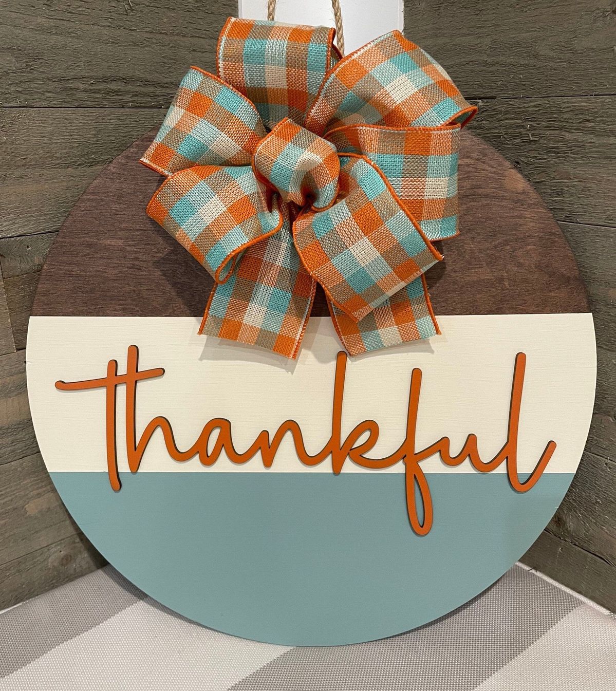 Door banner decor thankful