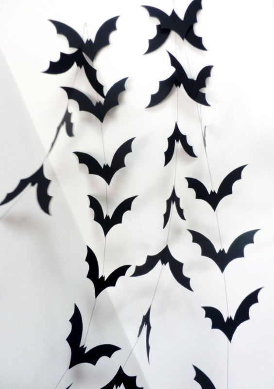 Vampire bats garland hanging