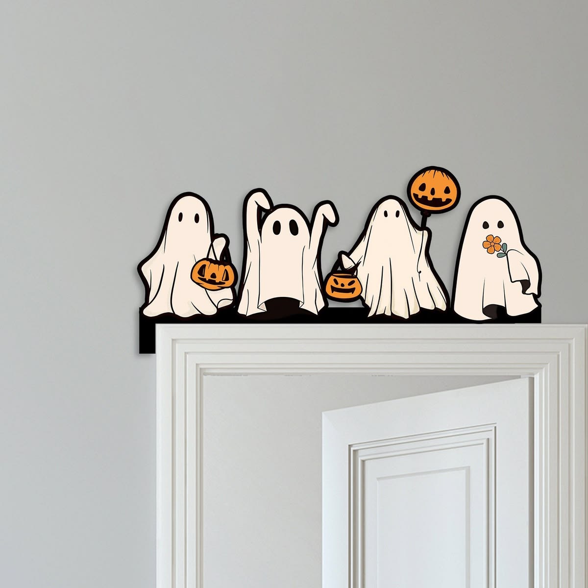 above the wall ghost decor