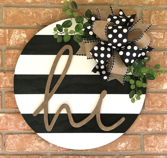 Door banner Hi striped