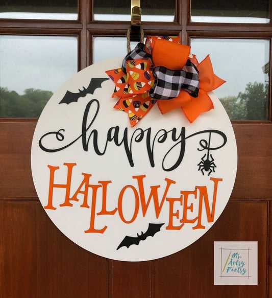 Happy Halloween door Banner sign