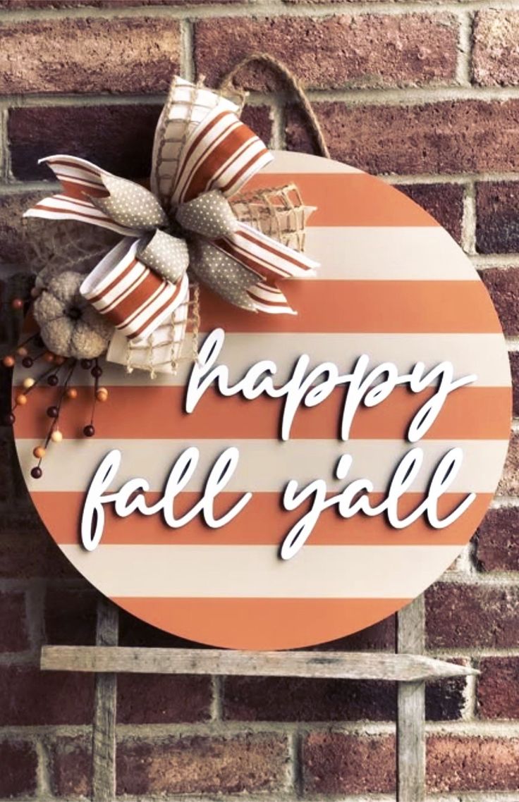 Striped orange door banner