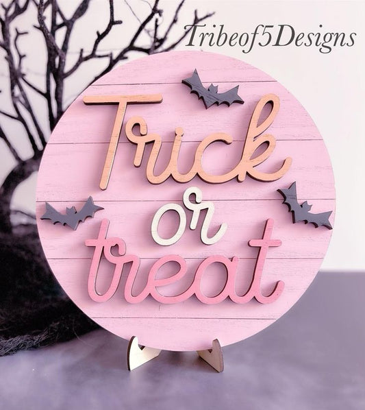 Pink Banner Trick or Treat