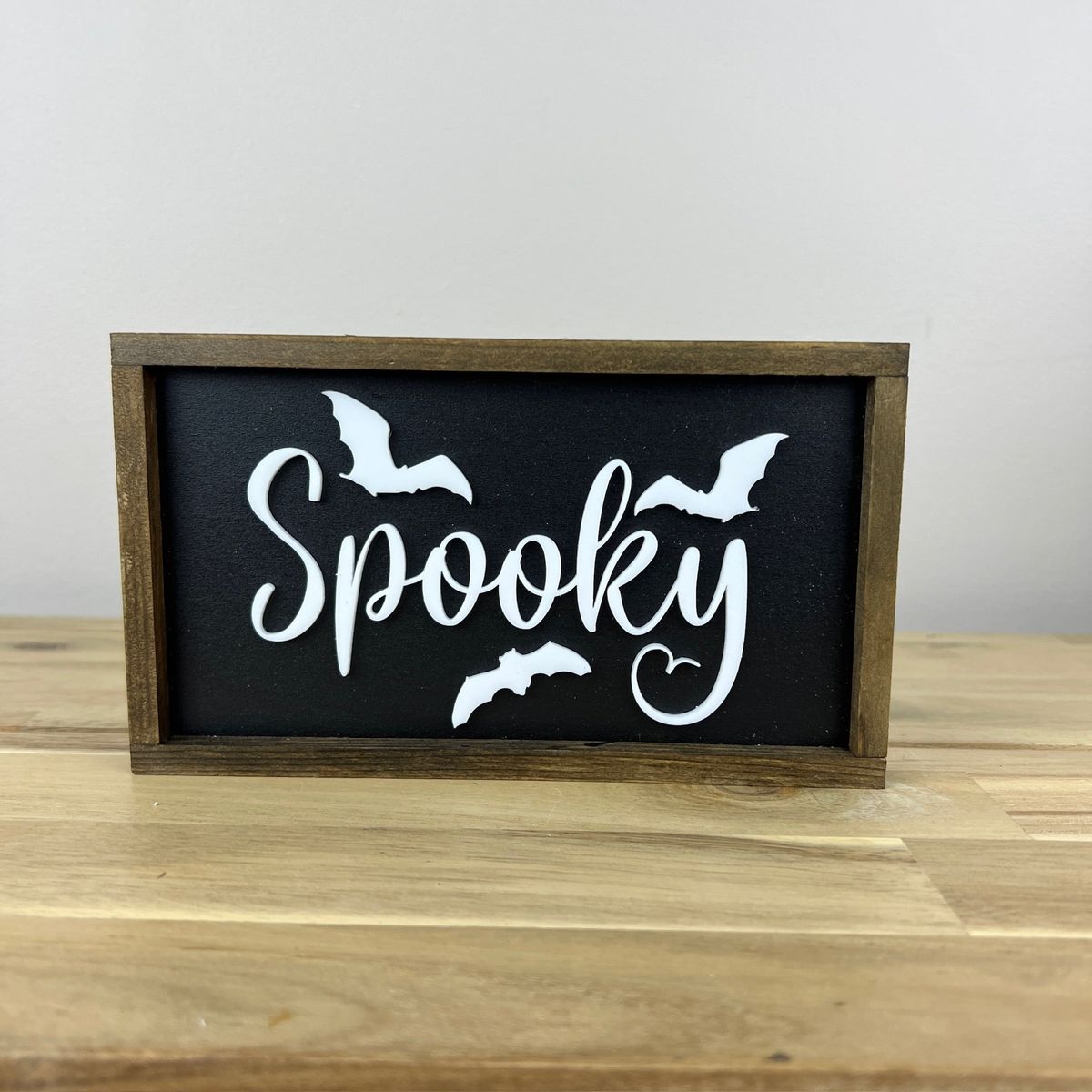 Spooky frame painting long black