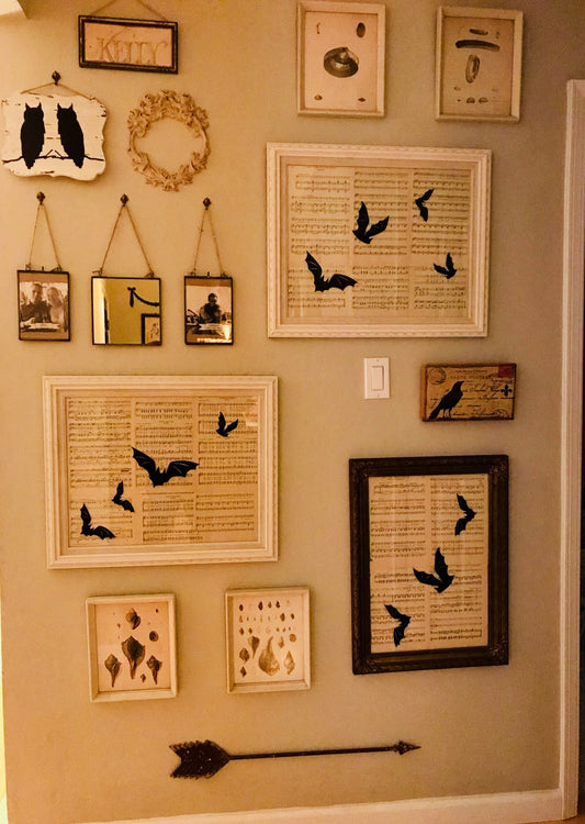 Halloween news vampire bat painting collection with frames