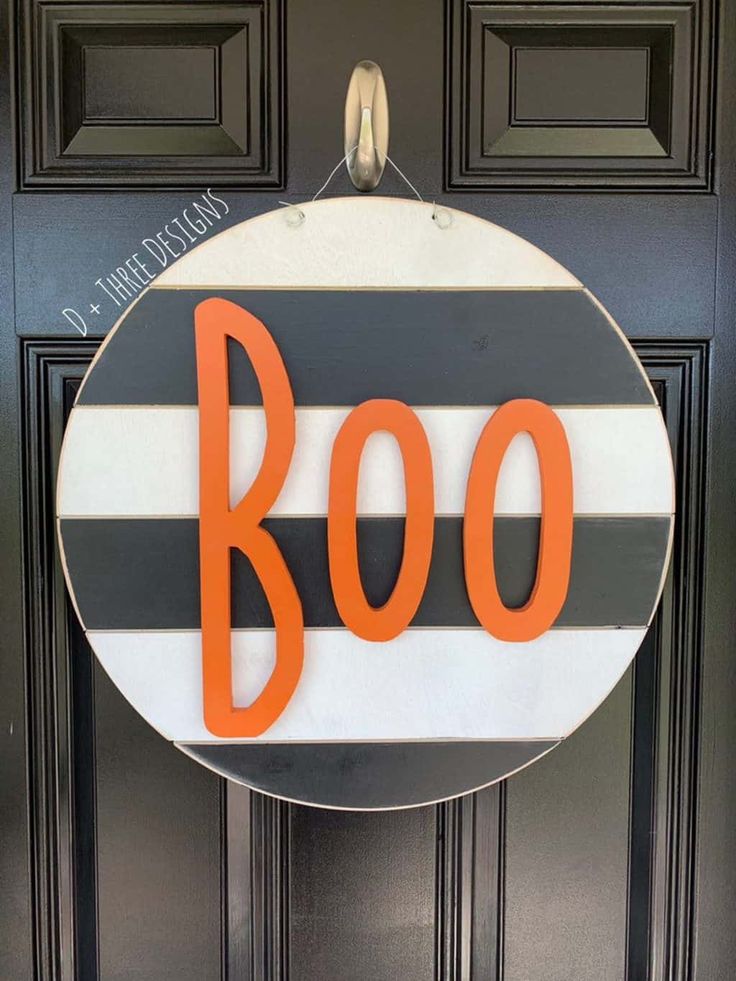 Boo Halloween door Banner sign