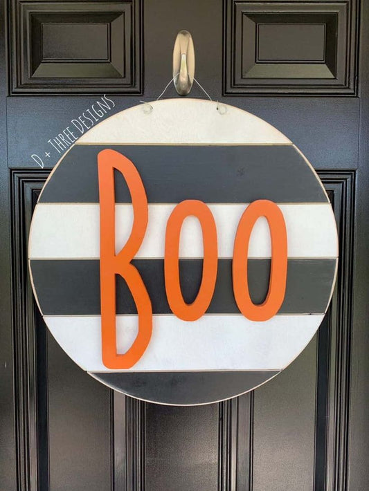 Boo Halloween door Banner sign