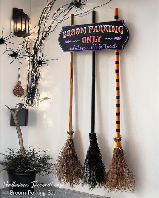 Broom decor on wall