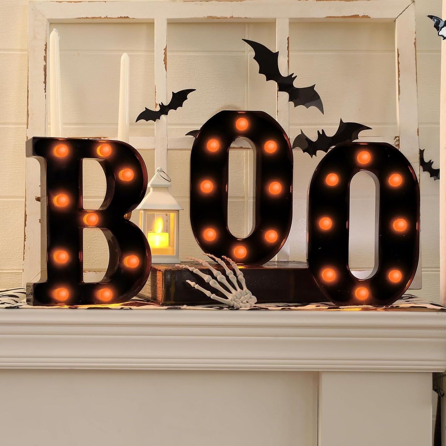 Boo Led table decor