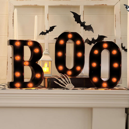 Boo Led table decor