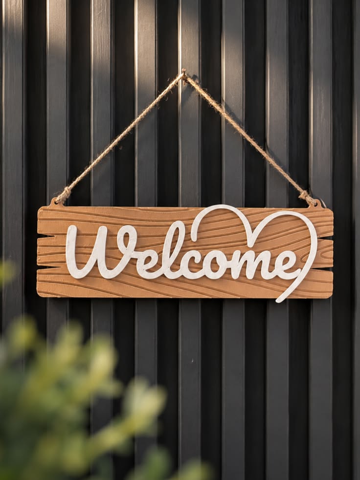 Welcome door small sign