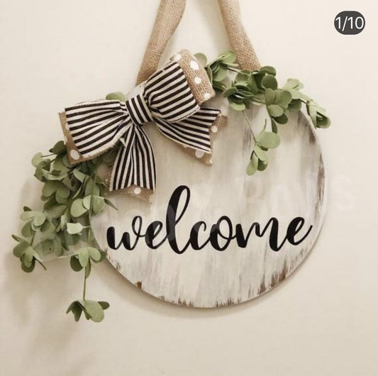 Door Banner Welcome Rustic