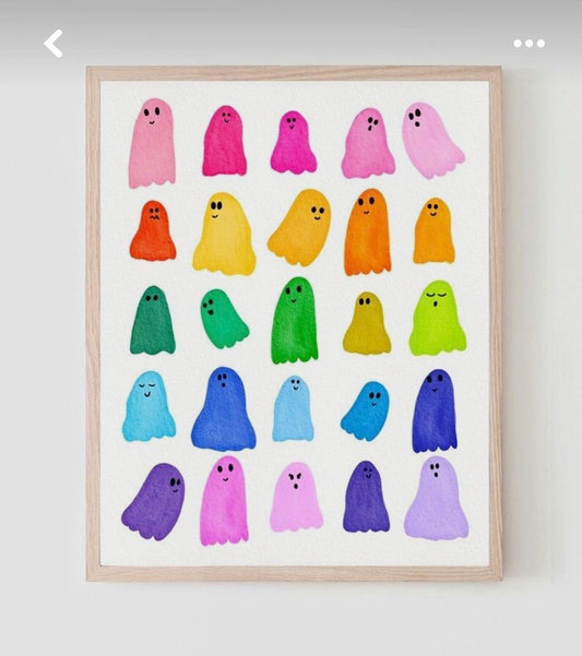 Colorful ghost painting