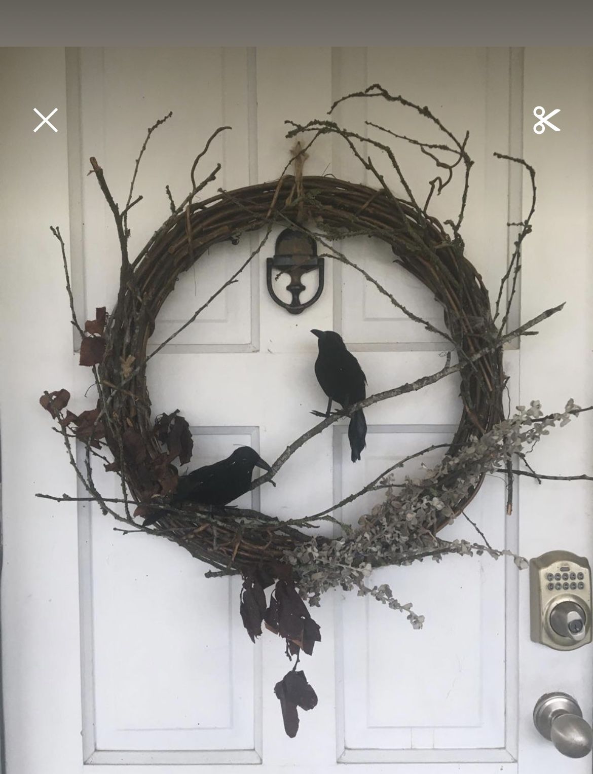 Branches wreath scary