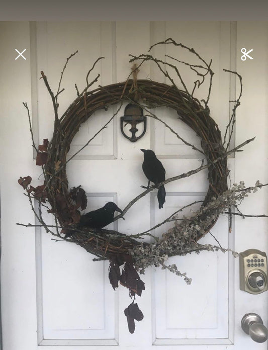 Branches wreath scary