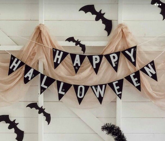 Black Halloween Garland