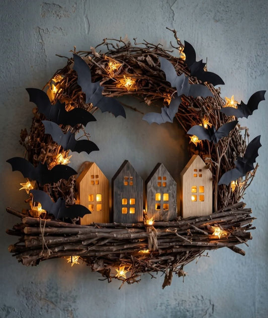 Halloween wreath branches