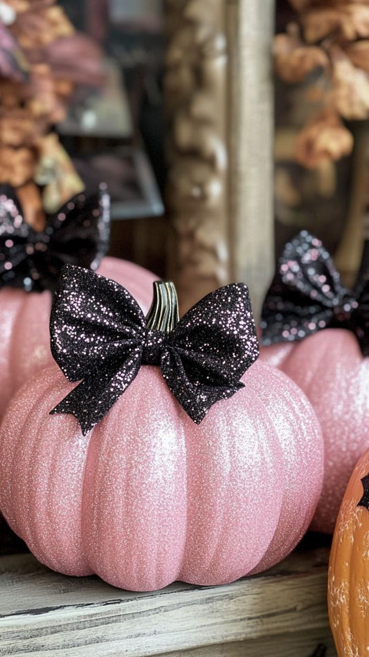 Pink table pumpkin small