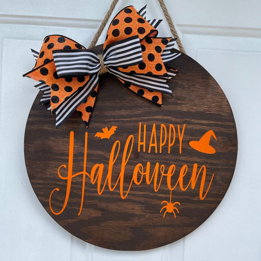Happy Halloween banner na dvere